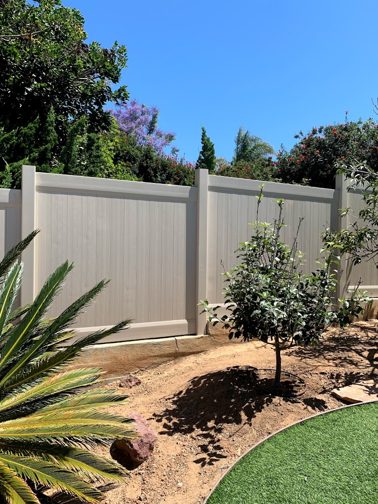 Finished fence installation in San Diego